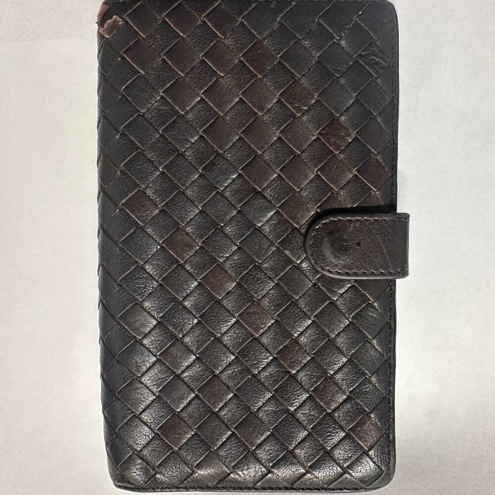 Bottega Veneta Weave Dark Brown Leather Wallet
